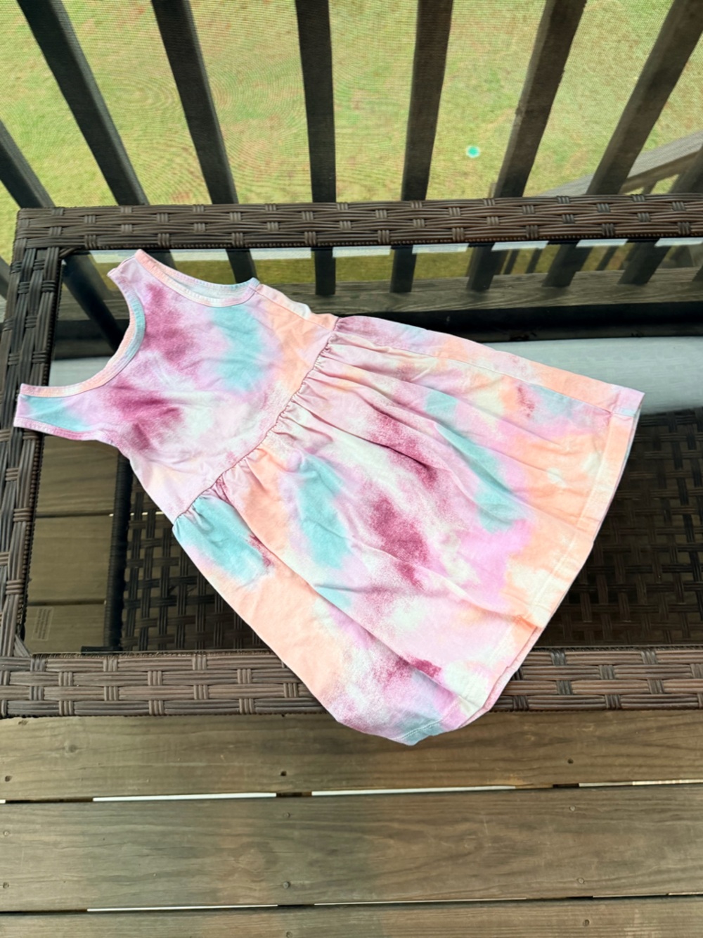 Carter’s Girls Tie-Dye Tank Dress - Pastel Pink & Blue Size 6